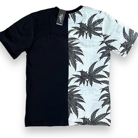 Eighty Eight Cannabis Contrast Tee w/ Embroidered Weed Leaf! NWT! - Picture 5 of 5